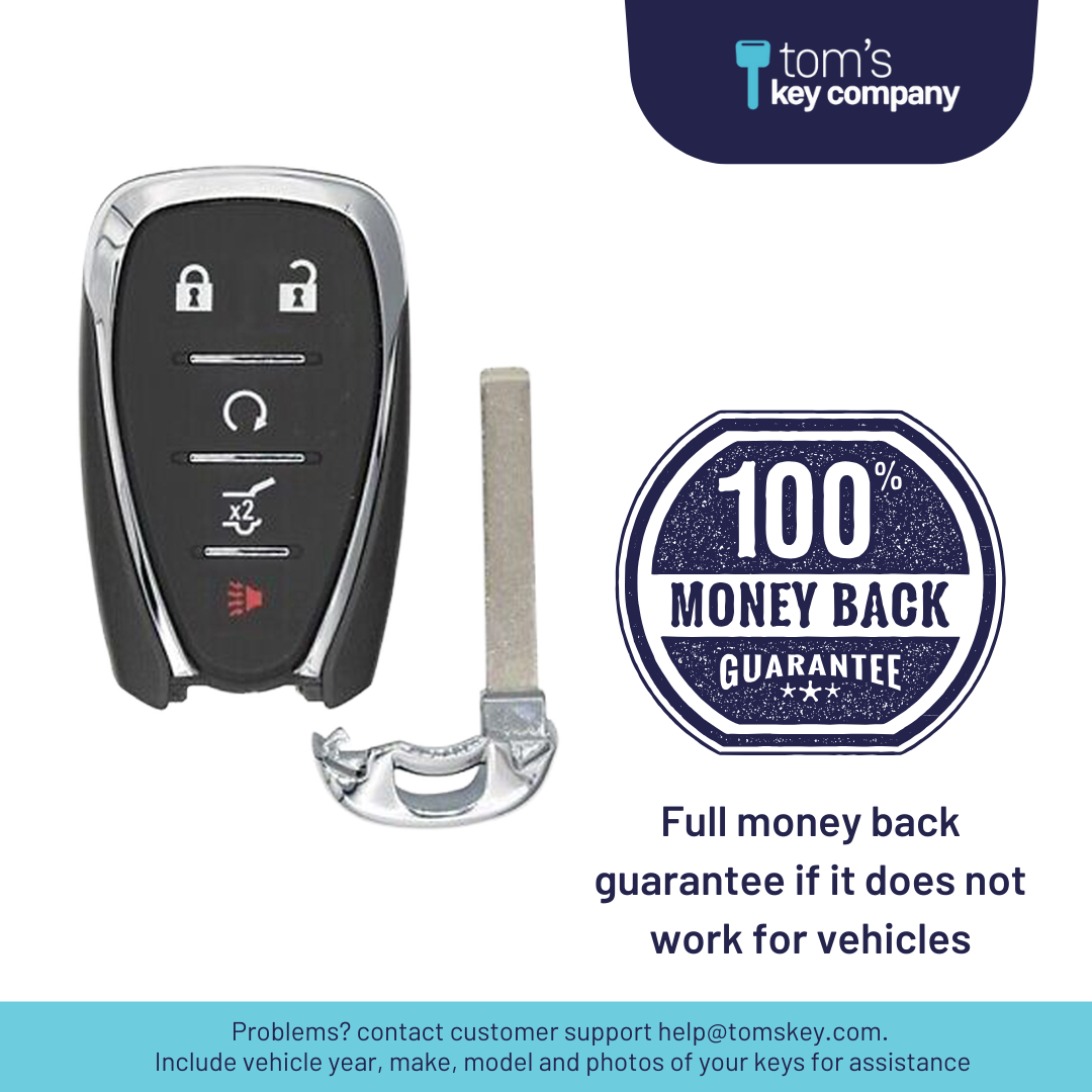 Ultimate Smart Key Bundle with Programming Tool, Aftermarket 5-Button Smart Key Fob and Key By Photo for Select Chevrolet Vehicles (CHESK-5B-921-K-UKB)