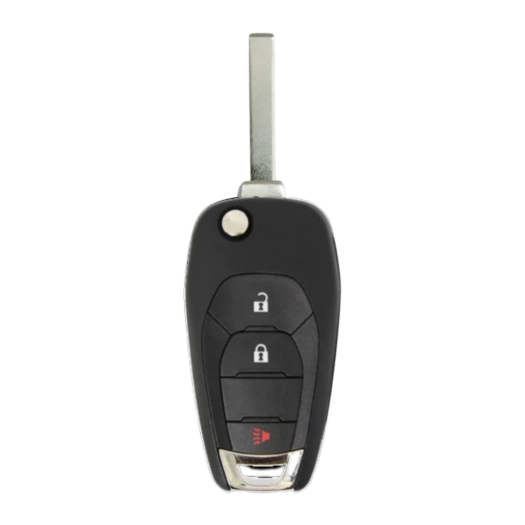 Brand New Aftermarket 3 Button Flip Key for Select Chevrolet Spark and Trax Vehicles