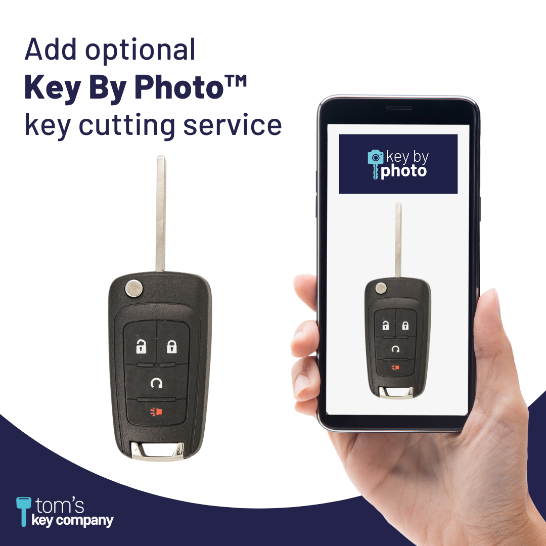 Brand New Aftermarket 4 Button Flip Key with Remote Start for Chevrolet Sonic Vehicles