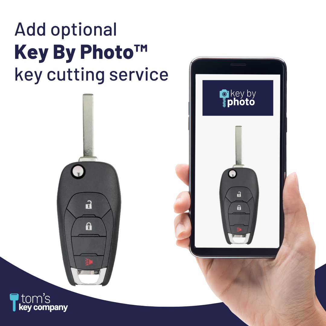 Like New Refurbished 3-Button Flip Key with for Select Chevrolet Vehicles (CHEVFLP-3B-T004)