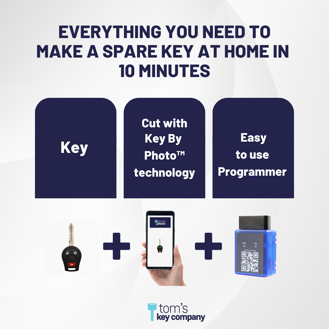 Ultimate Remote Key Bundle with Programming Tool, Aftermarket 3-Button Remote Key and Key By Photo for Select Nissan Vehicles (CWTWB1U751-3B-UKB)