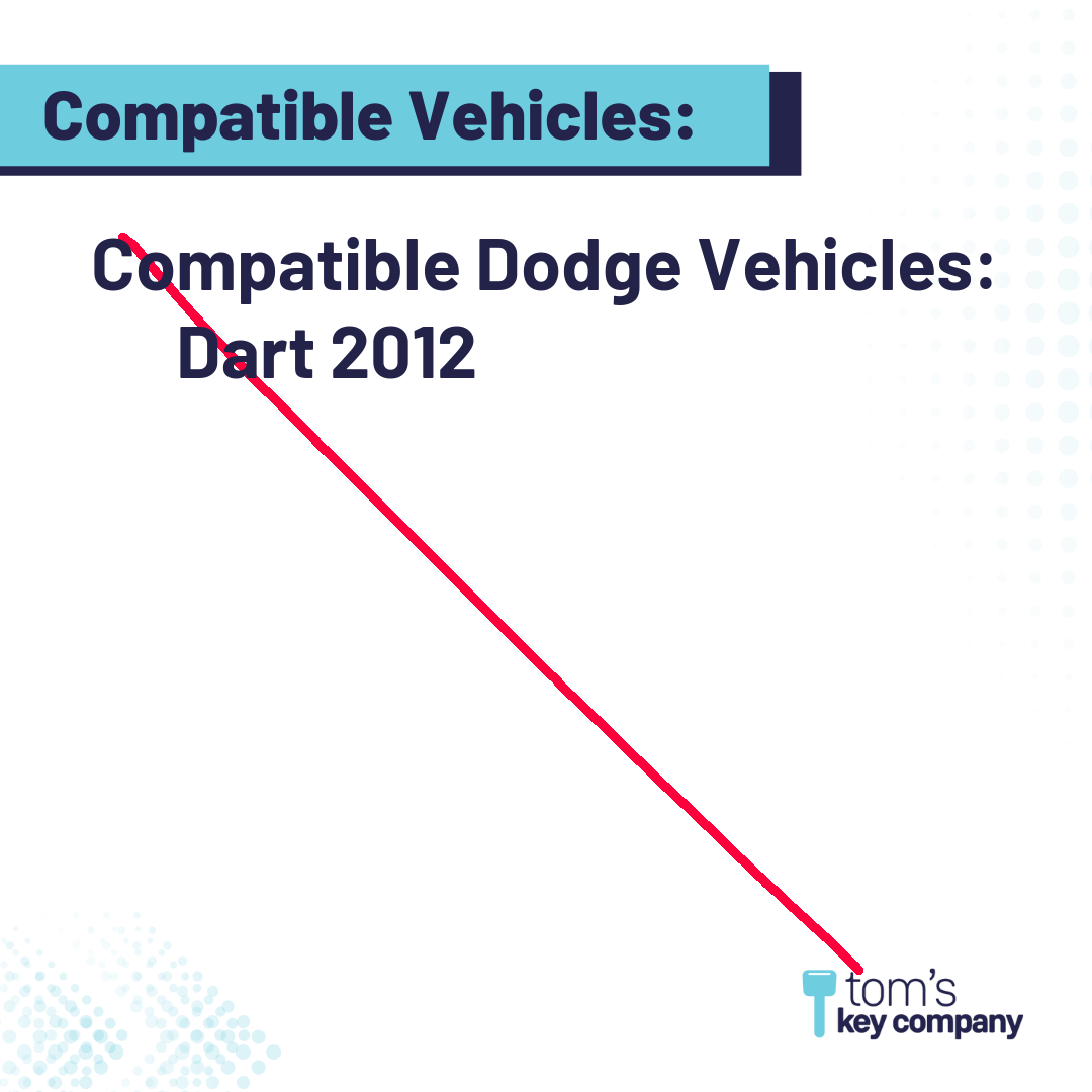 Like New Refurbished 4-Button FOBIK with Lock, Unlock, Remote Start, Panic for Select Dodge Vehicles (DODFOBIK-4B-RS-2-REF-K)