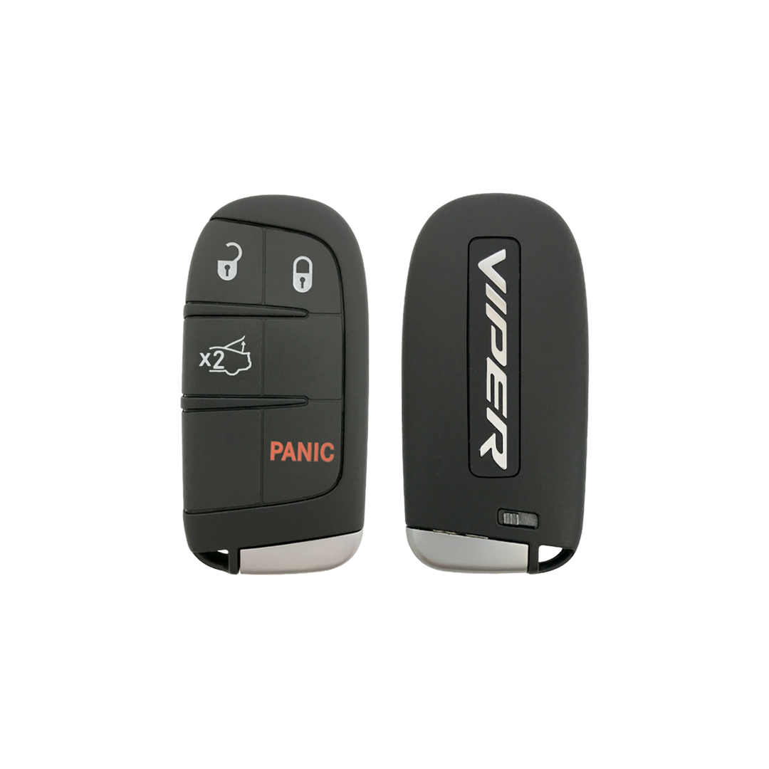 Like New Refurbished 4-Button Smart Key Fob with Lock, Unlock, Trunk, Panic for Select Dodge Vehicles (DODSK-4B-TR-1619-REF-K)