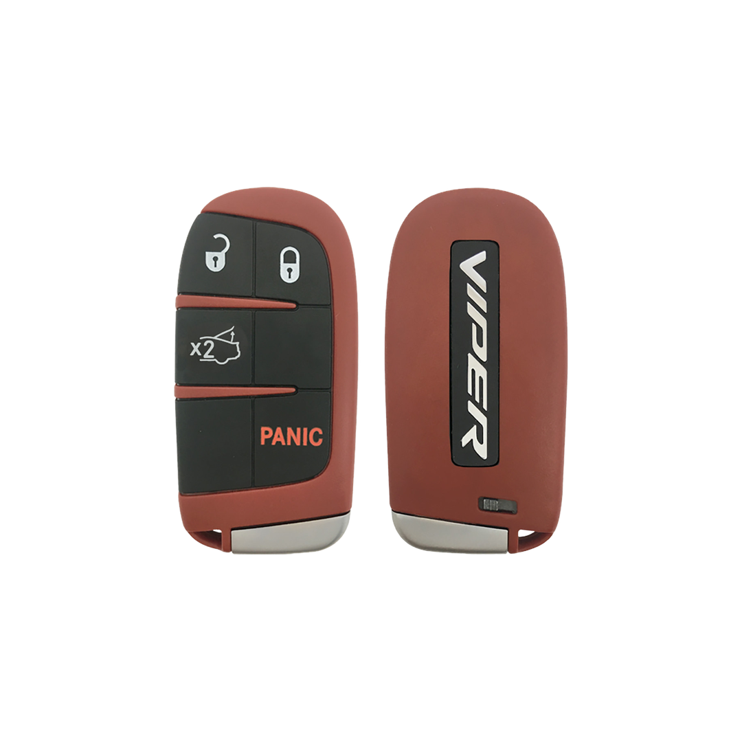 Like New Refurbished 4-Button Smart Key Fob with Lock, Unlock, Trunk, Panic for Select Dodge Vehicles (DODSK-4B-TR-1640-REF-K)