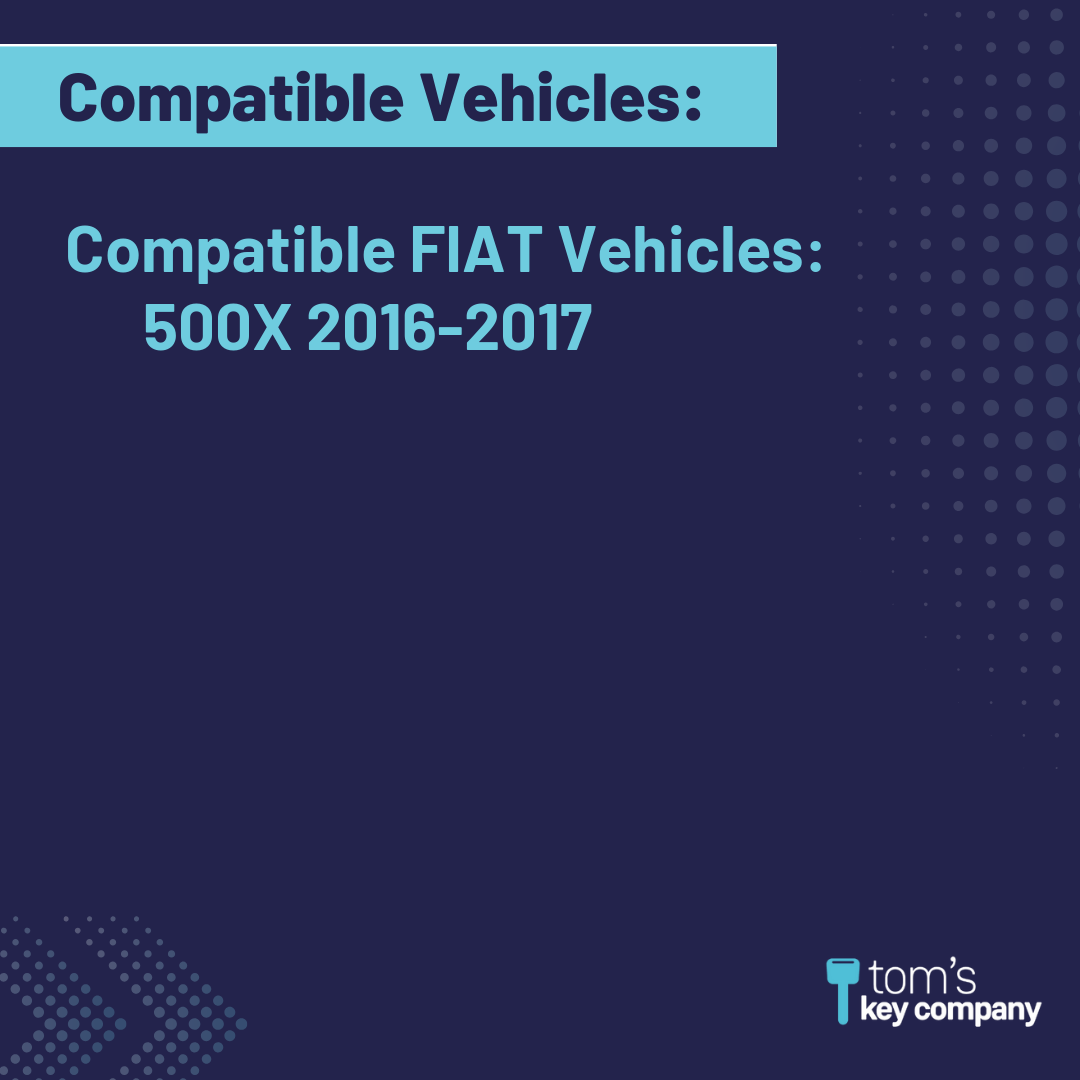 Like New Refurbished 4-Button Smart Key Fob with Lock, Unlock, Remote Start, Panic for Select FIAT Vehicles (FIASK-4B-RS-164-K)
