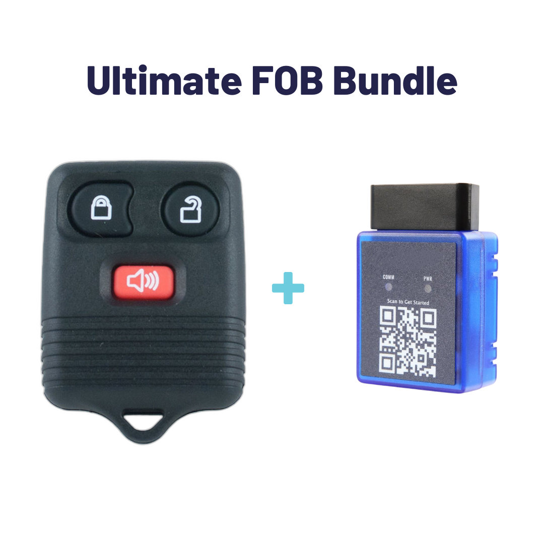 Ultimate Remote FOB Bundle with Programming Tool and Aftermarket 3 Button Remote FOB for Select Ford Vehicles (FOR-3B-DOOR-UKB)