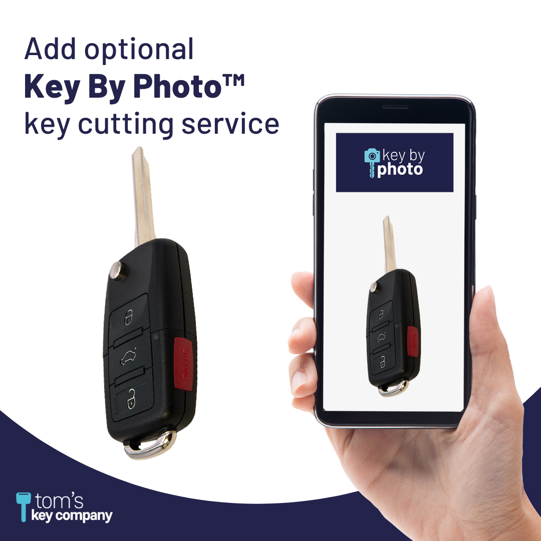 Brand New Aftermarket 4-Button Remote Key with Lock, Unlock, Trunk, Panic for Select Ford, Lincoln and Mercury Vehicles (FORCK-4B-TR-R8073-K)