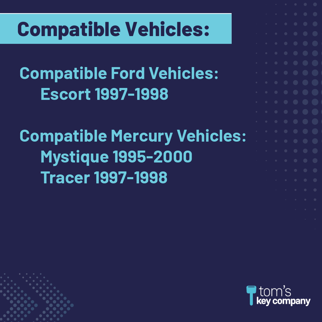 Brand New Aftermarket 4-Button Remote Fob with Lock, Unlock, Trunk, Panic for Select Ford and Mercury Vehicles (FORFOB-4B-TR-756-RC-K)