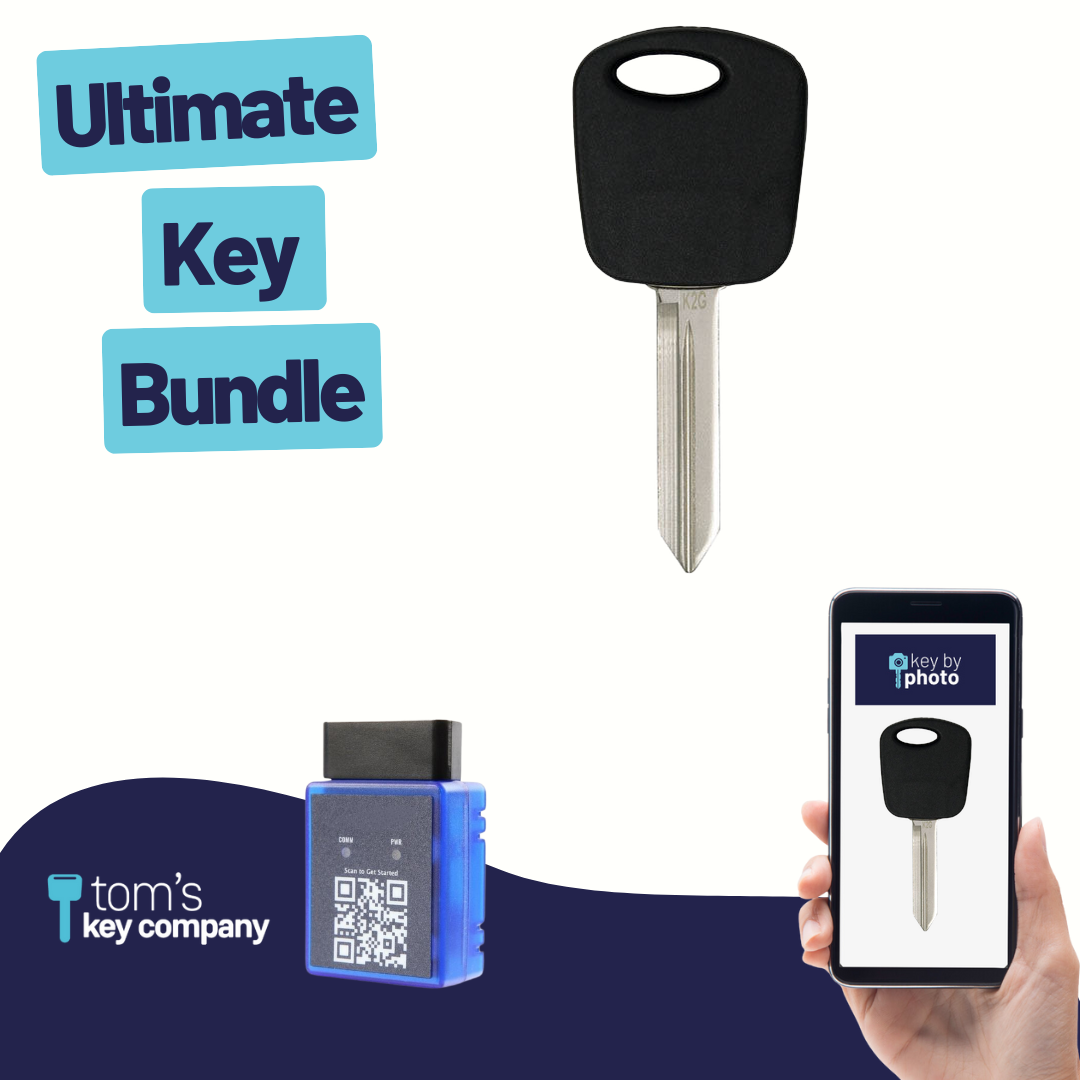 Ultimate Key Bundle with Programming Tool, Aftermarket Transponder Key and Key By Photo for Select Ford, Lincoln and Mazda Vehicles (FORKEY-4PT-K-UKB)