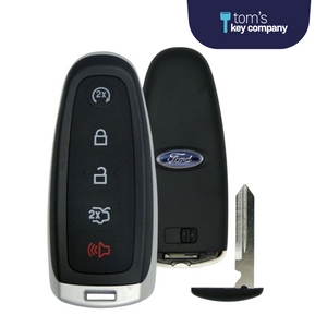 Ford 5-Button OEM Logo Smart Key with Remote Start and Trunk Release (FORPSK-5B-TRS-OEM-LOGO-PDL)