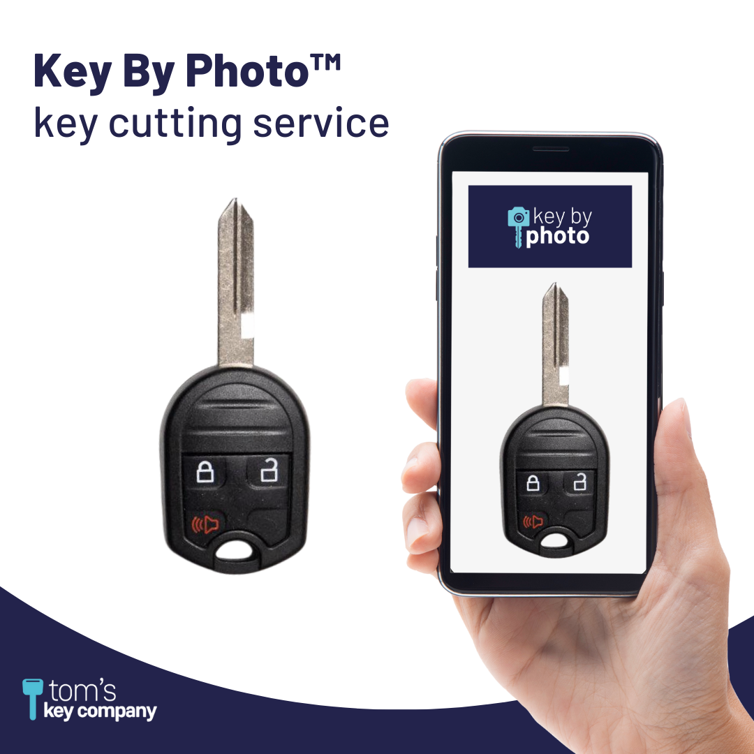 Ultimate Key Bundle DIY Car Key Replacement Kit with SimpleKey™ Programmer & Key By Photo™ Service | Ford and Lincoln with 3 Button Remote Key (FORRK3SK-KBP-UKB)