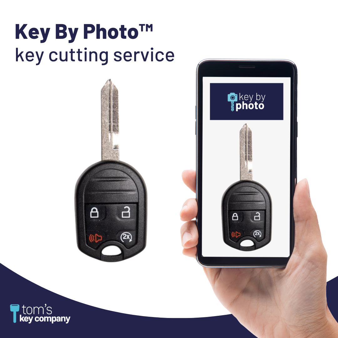 Ultimate Key Bundle DIY Car Key Replacement Kit with SimpleKey™ Programmer & Key By Photo™ Service | Ford and Lincoln with 4 Button Remote Key with Remote Start Feature (FORRK4RSSK-KBP-UKB)