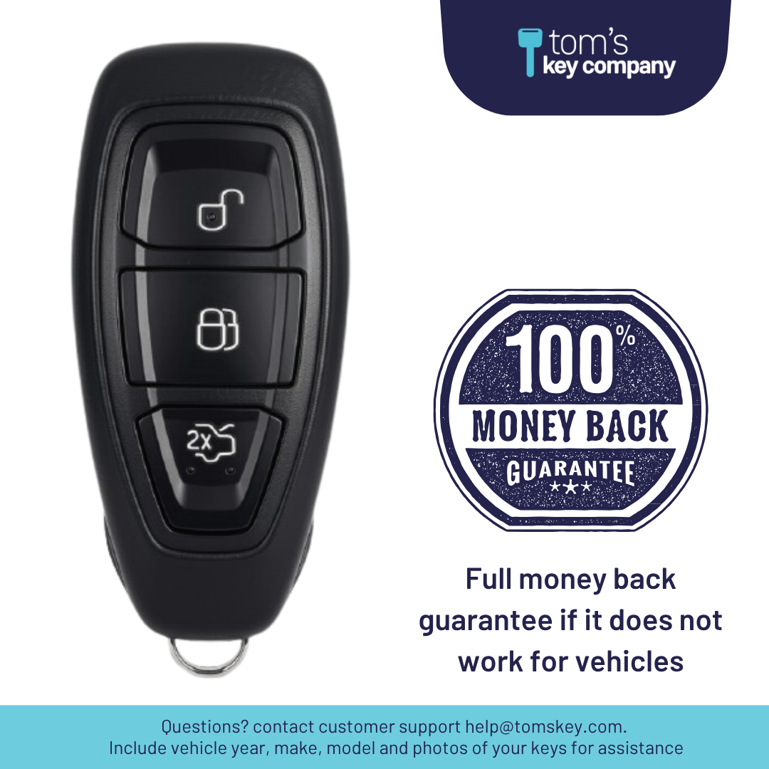 Brand New Aftermarket 3 Button Smart Key for Select Ford Vehicles