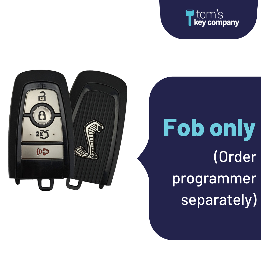 Like New Refurbished 4-Button Smart Key Fob with Lock, Unlock, Trunk, Panic for Select Ford Vehicles (FORSK-4B-TR-R8187-REF-K)