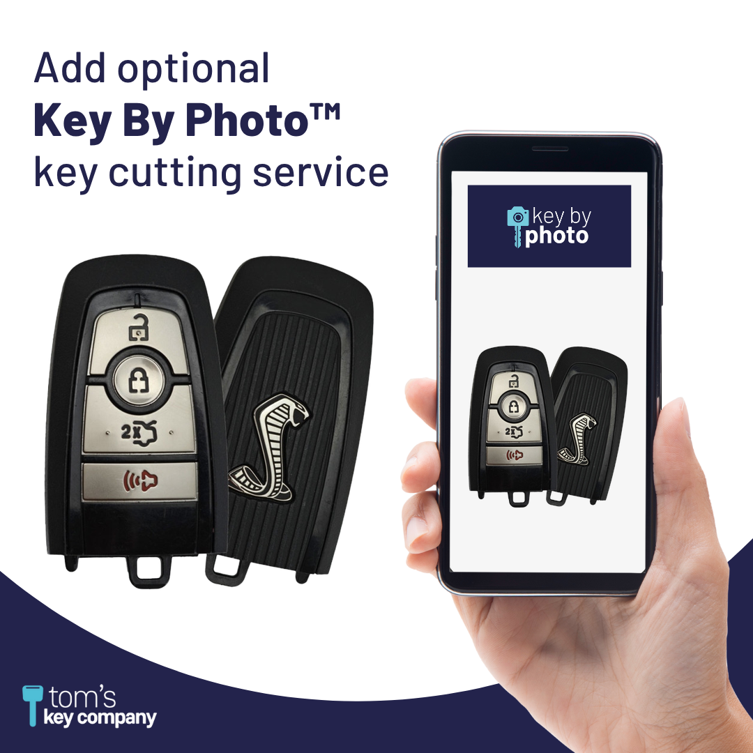 Like New Refurbished 4-Button Smart Key Fob with Lock, Unlock, Trunk, Panic for Select Ford Vehicles (FORSK-4B-TR-R8187-REF-K)