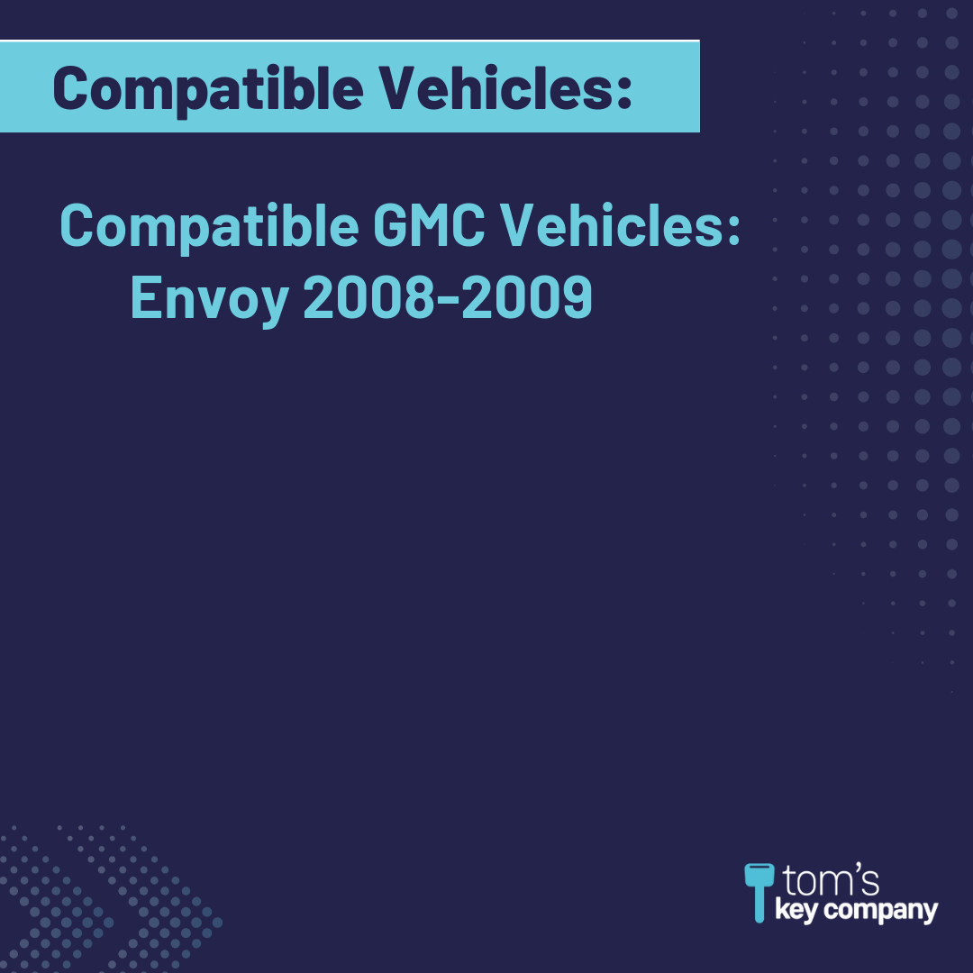 Brand New Aftermarket 3-Button Remote Fob with Lock, Unlock, Panic for Select GMC Vehicles (GMCFOB-3B-578-K)