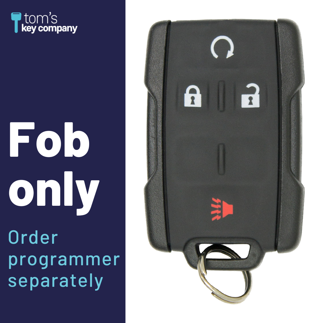 Brand New Aftermarket 4-Button Remote Fob with Lock, Unlock, Remote Start, Panic for Select GMC Vehicles (GMCFOB-4B-842-K)