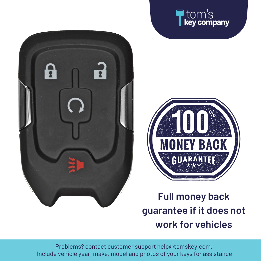 Ultimate Smart Key Bundle with Programming Tool, Aftermarket 4-Button Smart Key Fob and Key By Photo for Select GMC Vehicles (GMCSK-4B-860-K-UKB)