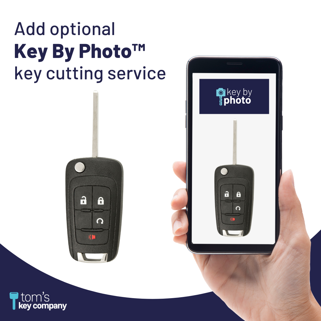 Brand New Aftermarket 4 Button Flip Key with Remote Start for Select Chevrolet & GMC Vehicles (GMFLP-4B-RS-OHT01060512)