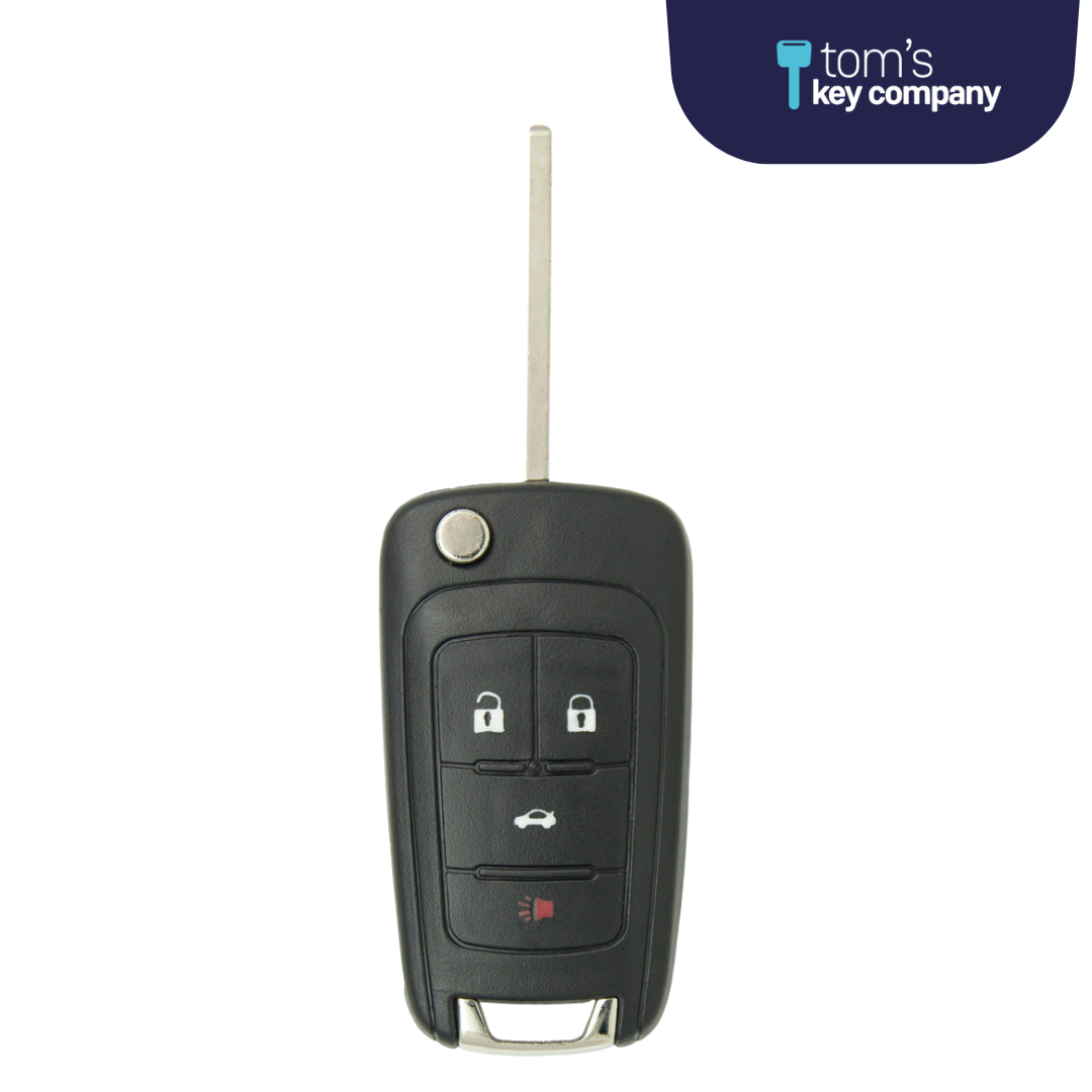 Brand New Aftermarket 4 Button Flip Key with Trunk Release for Select Buick, Chevrolet, & GMC Vehicles (GMFLP-4B-TR-OHT01060512)