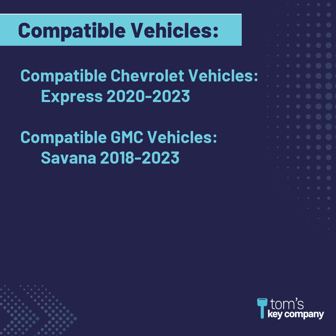 Brand New Aftermarket 5-Button Remote Fob with Lock, Unlock, Cargo Door, Remote Start, Panic for Select Chevrolet and GMC Vehicles (GMFOB-5B-RS-851-K)