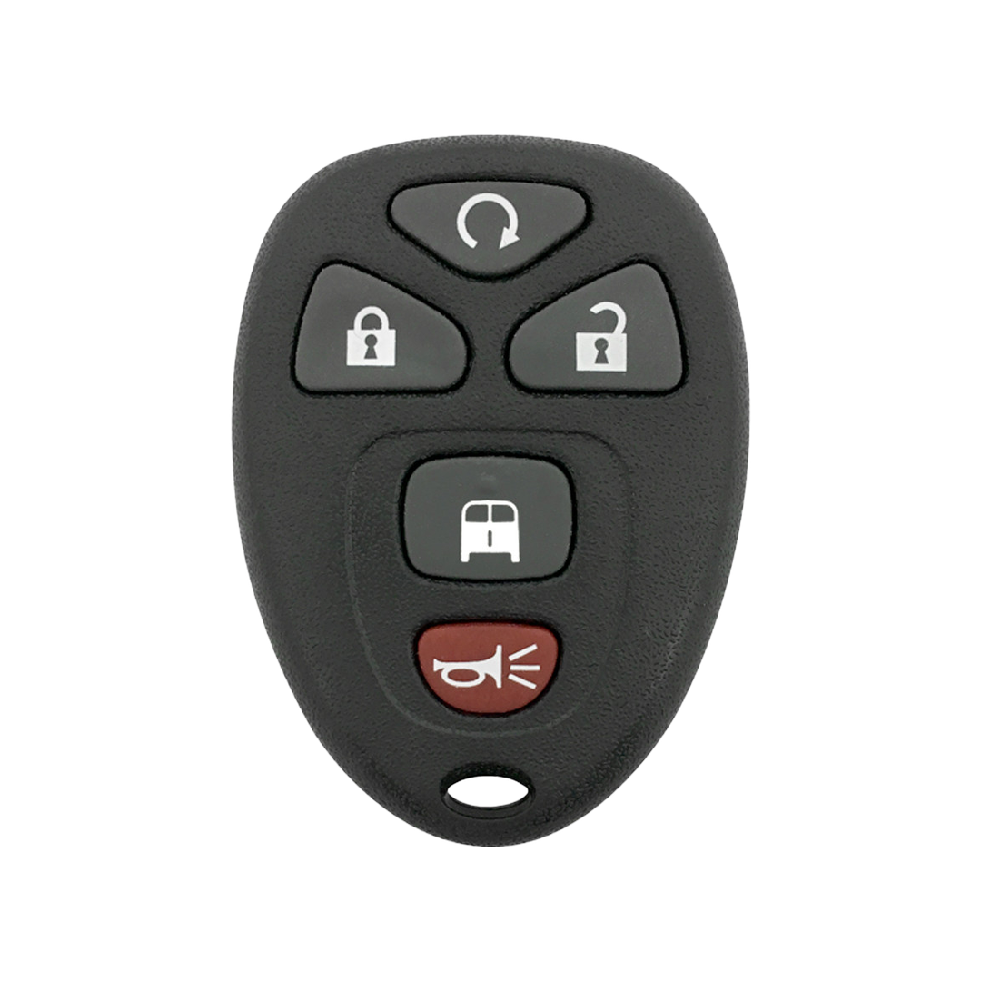 Brand New Aftermarket 5-Button Remote Fob with Lock, Unlock, Cargo Door, Remote Start, Panic for Select Chevrolet and GMC Vehicles (GMFOB-5B-RS-851-K)