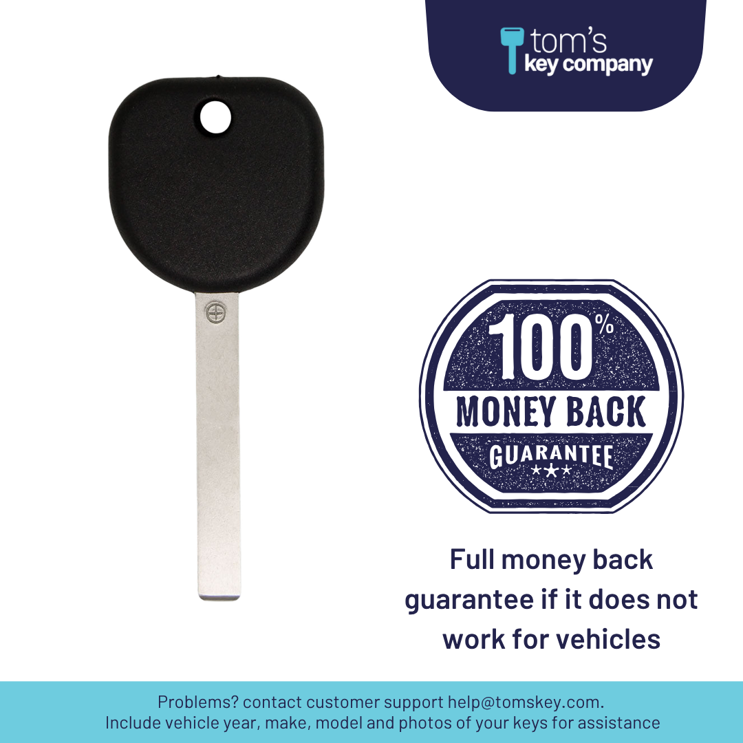 Brand New Aftermarket Transponder Key for Select Chevrolet and GMC Vehicles (GMKEY-0PT-K)