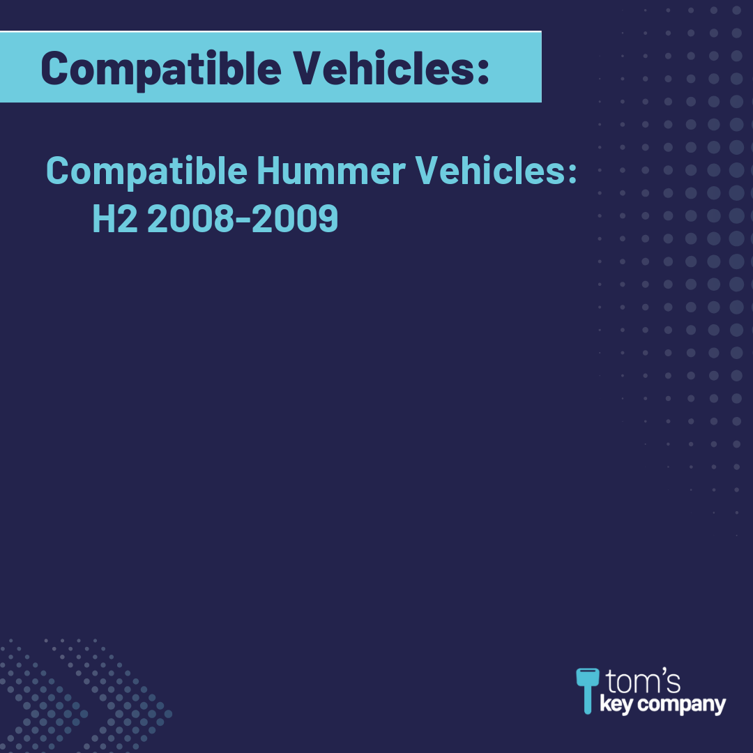 Brand New Aftermarket Transponder Key for Select Hummer Vehicles (GMKEY-B111)