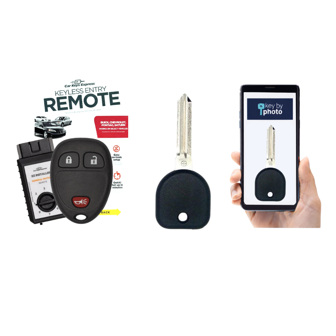 Ultimate Key Bundle DIY Car Key Replacement Kit with Keyless Entry Remote™ Programmer, Transponder Key, & Key By Photo™ Service | Chevrolet (GMRM-3Z0RE-B111-KBP-UKB)