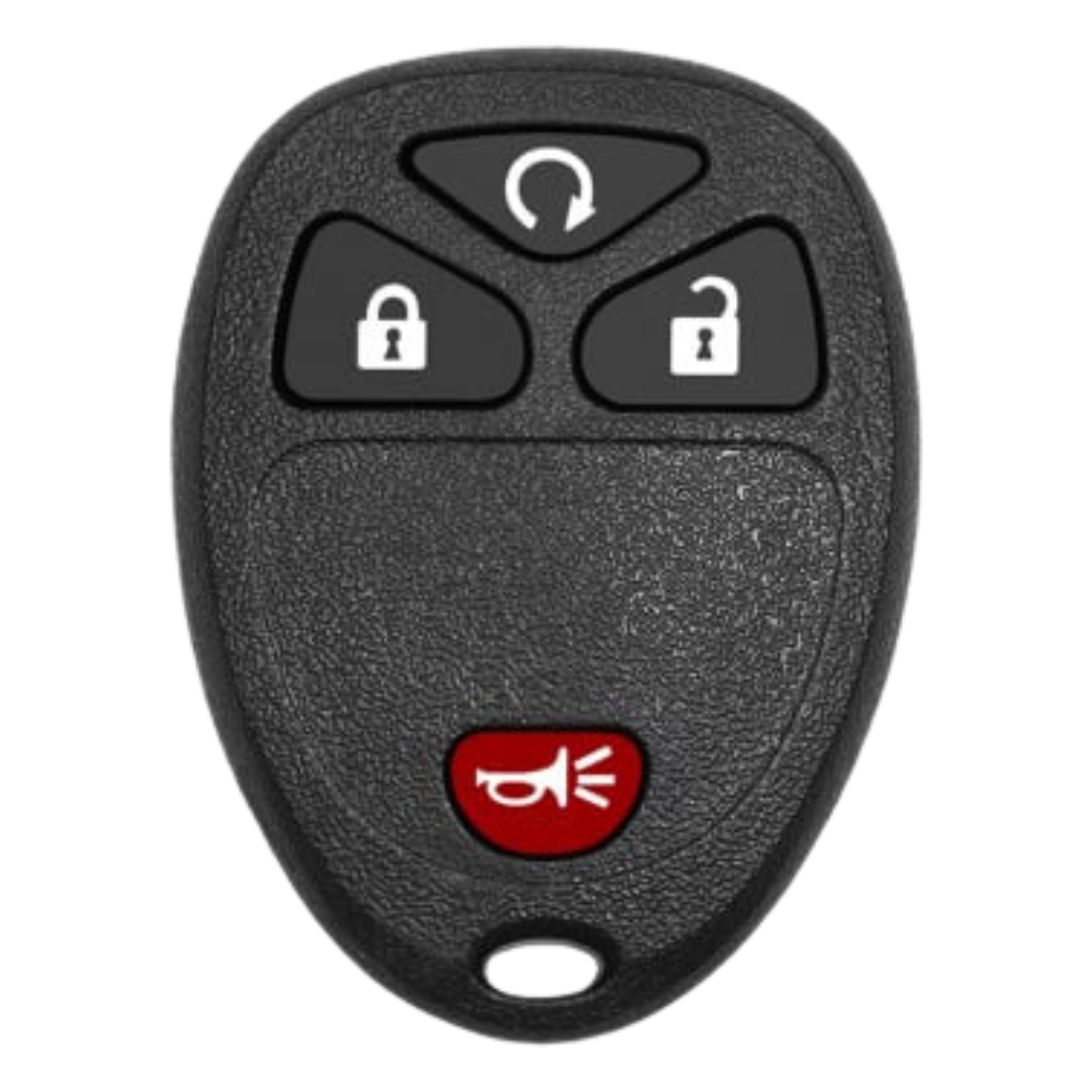 Brand New Aftermarket 4 Button Remote FOB for Select Buick, Chevrolet, Pontiac, & Saturn Vehicles (GMRM-4RZ0RE-RMT)