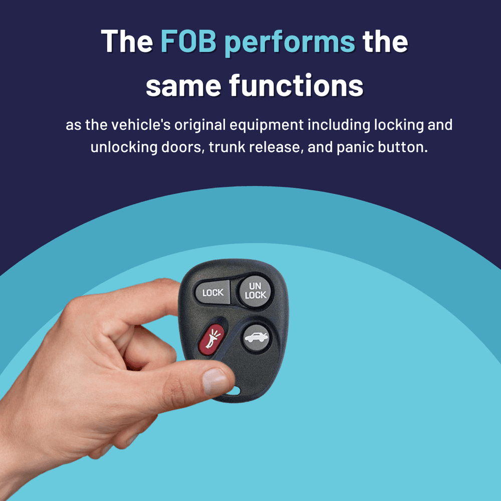 Brand New Aftermarket 4 Button Remote FOB for select Buick, Cadillac,