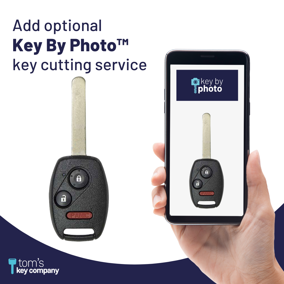 Brand New Aftermarket 3-Button Remote Key with Lock, Unlock, Panic for Select Honda Vehicles (HONCK-3B-478-K)