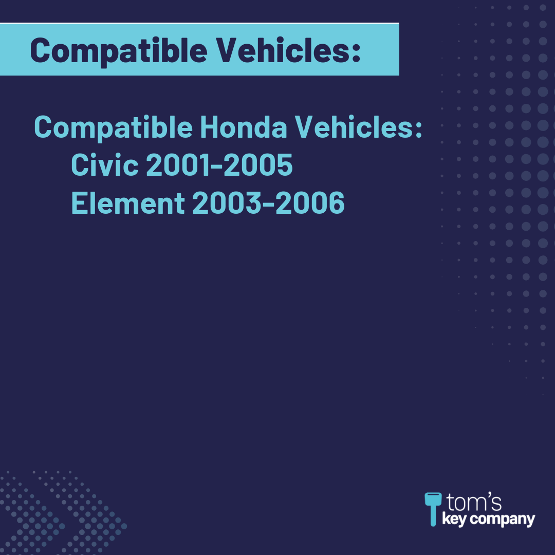 Brand New Aftermarket 3-Button Remote Fob with Lock, Unlock, Panic for Select Honda Vehicles (HONFOB-3B-428-K)