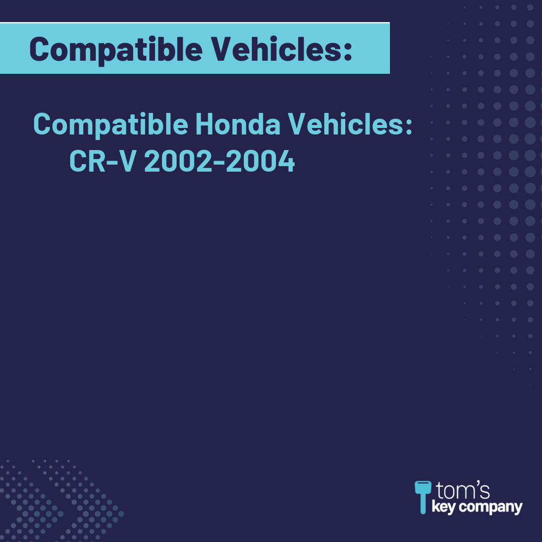 Brand New Aftermarket 4-Button Remote Fob with Lock, Unlock, Trunk, Panic for Select Honda Vehicles (HONFOB-4B-451-K)