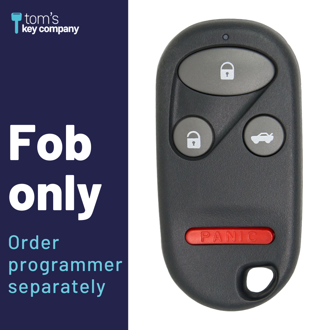 Brand New Aftermarket 4-Button Remote Fob with Lock, Unlock, Trunk, Panic for Select Honda Vehicles (HONFOB-4B-451-K)