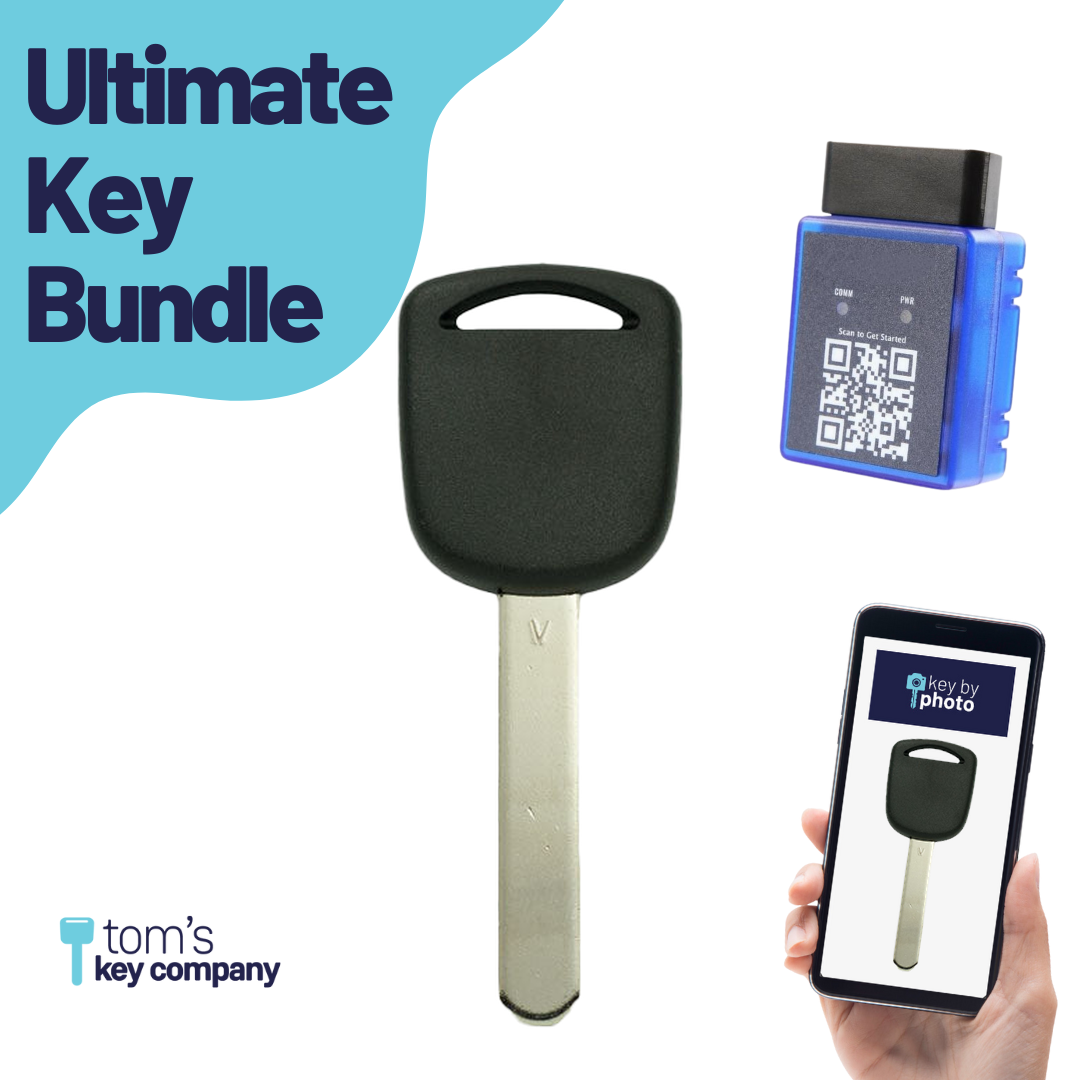 Ultimate Key Bundle with Programming Tool, Aftermarket Transponder Key and Key By Photo for Select Honda Vehicles (HONKEY-HO03-UKB)