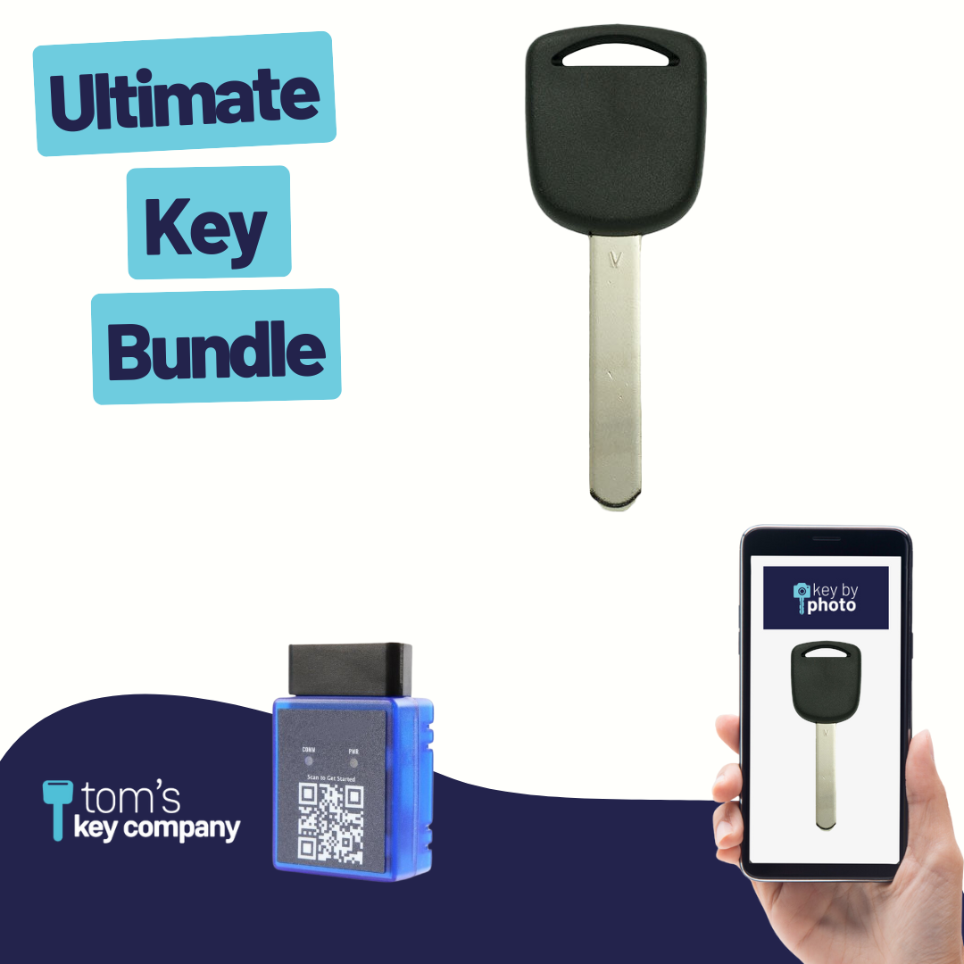 Ultimate Key Bundle with Programming Tool, Aftermarket Transponder Key and Key By Photo for Select Honda Vehicles (HONKEY-HO03-UKB)