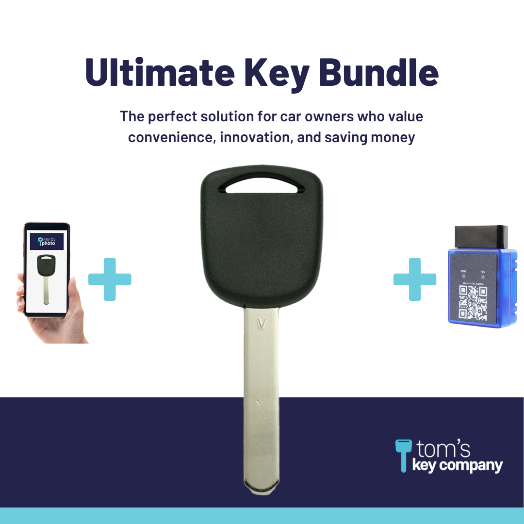 Ultimate Key Bundle with Programming Tool, Aftermarket Transponder Key and Key By Photo for Select Honda Vehicles (HONKEY-HO03-UKB)