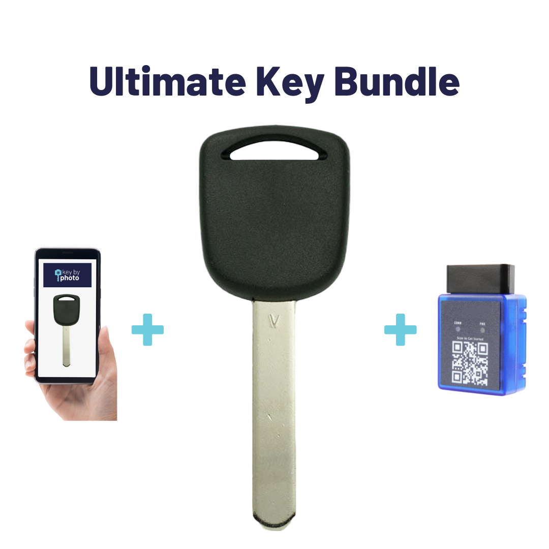 Ultimate Key Bundle with Programming Tool, Aftermarket Transponder Key and Key By Photo for Select Honda Vehicles (HONKEY-HO03-UKB)