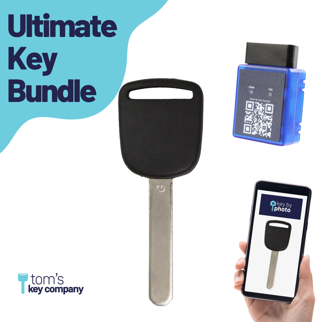 Ultimate Key Bundle with Programming Tool, Aftermarket Transponder Key and Key By Photo for Select Honda Vehicles (HONKEY-HO05-UKB)