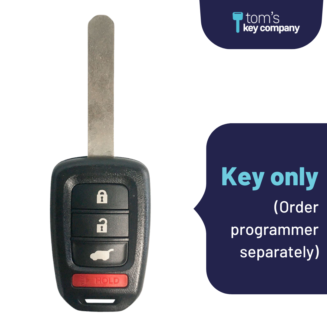 Brand New Aftermarket 4 Button Remote Key with Hatch Release for Select Honda Vehicles