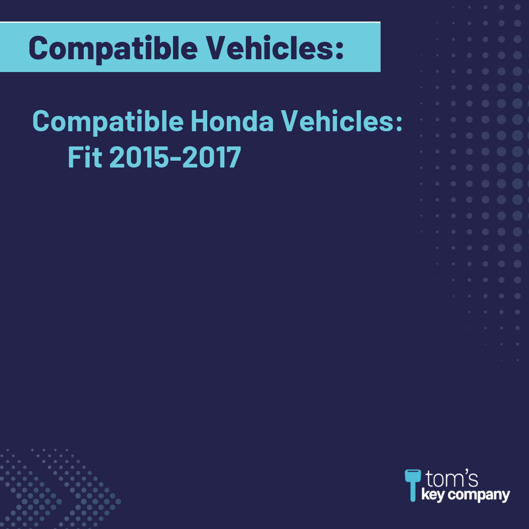 Like New Refurbished 3-Button Smart Key Fob with Lock, Unlock, Panic for Select Honda Vehicles (HONSK-3B-503-K)