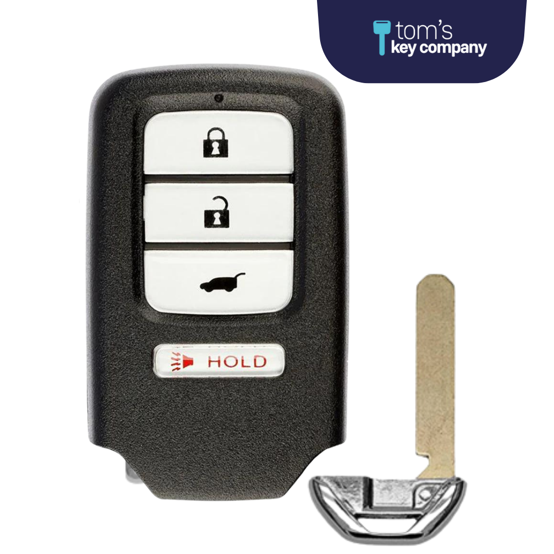 Brand New Premium Aftermarket 4-Button Smart Key with Hatch Release for Select Honda Vehicles (HONSK-4B-HATCH-KR5V1X)