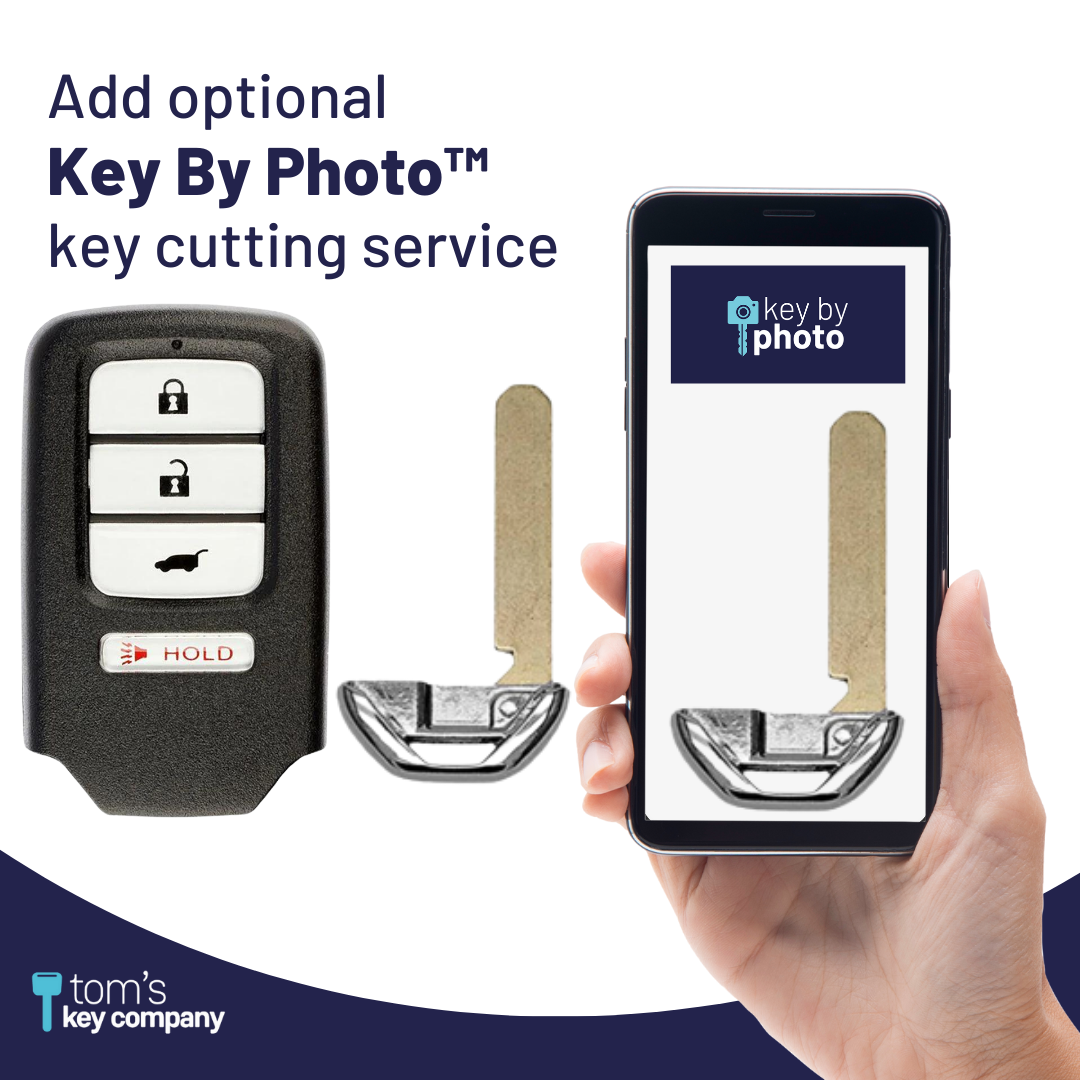 Brand New Premium Aftermarket 4-Button Smart Key with Hatch Release for Select Honda Vehicles (HONSK-4B-HATCH-KR5V1X)