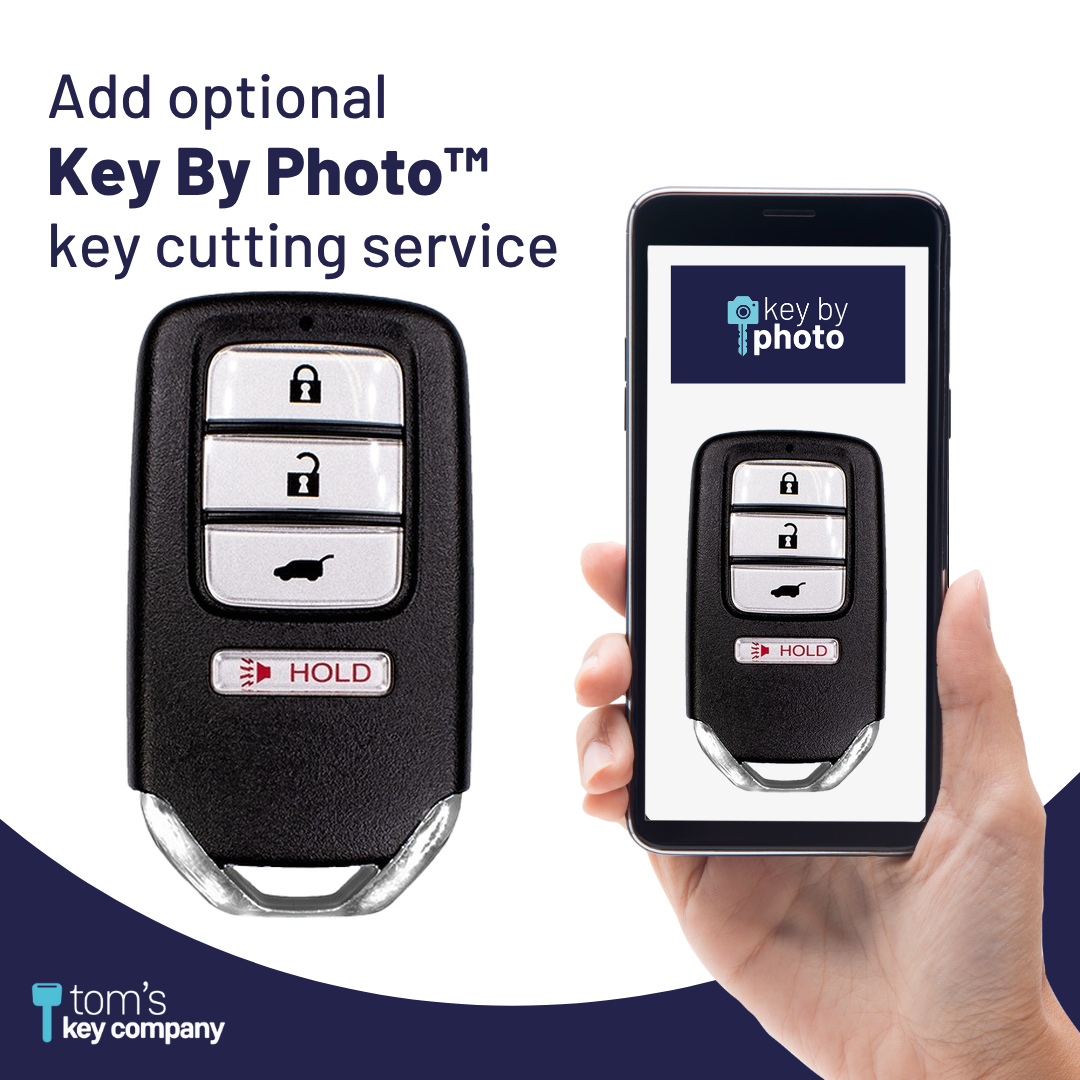 Like New Refurbished 4-Button Smart Key Fob with Lock, Unlock, Hatch, Panic for Select Honda Vehicles (HONSK-4B-HR-540-REF-K)