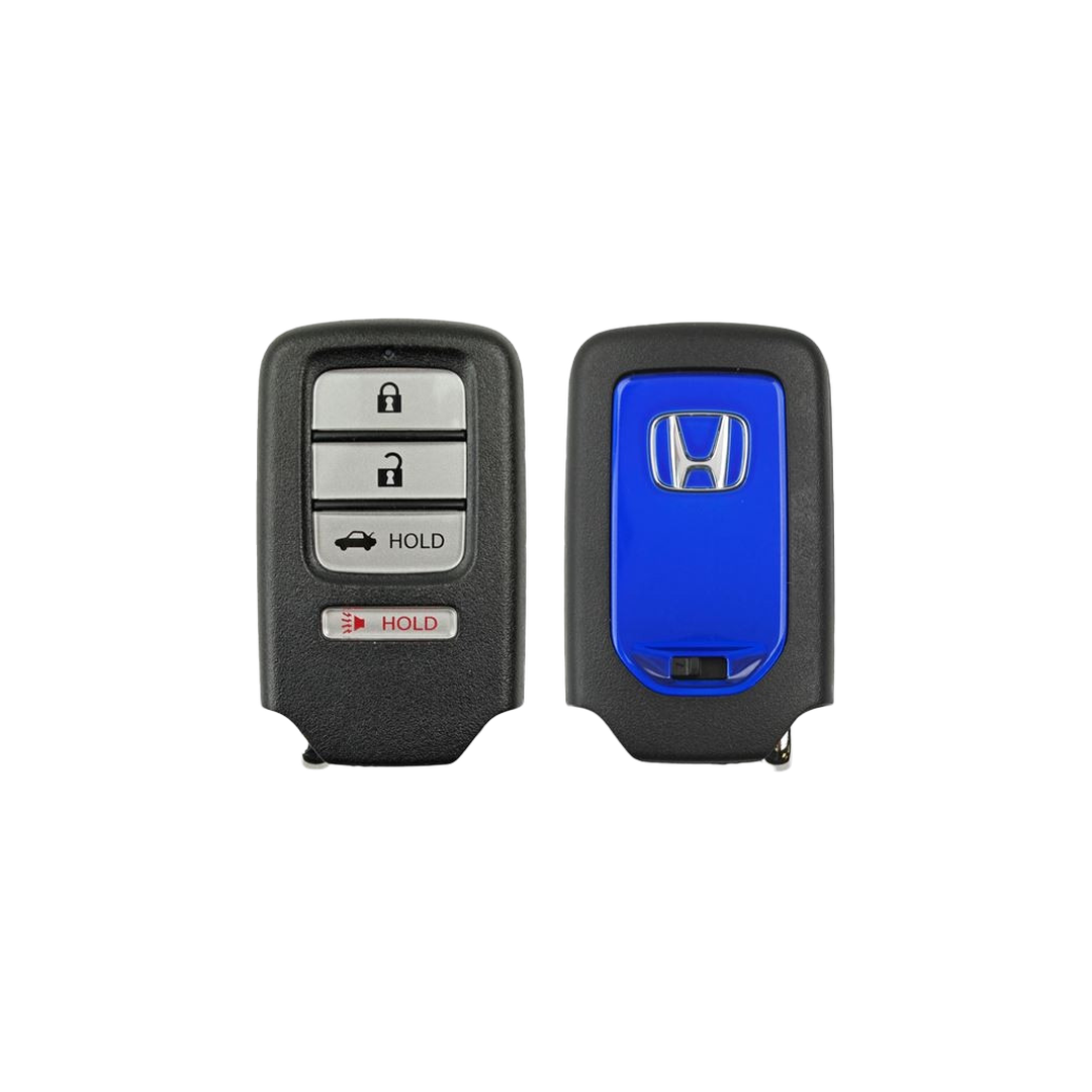 Like New Refurbished 4-Button Smart Key Fob with Lock, Unlock, Trunk Hold, Panic for Select Honda Vehicles (HONSK-4B-TR-535-REF-K)