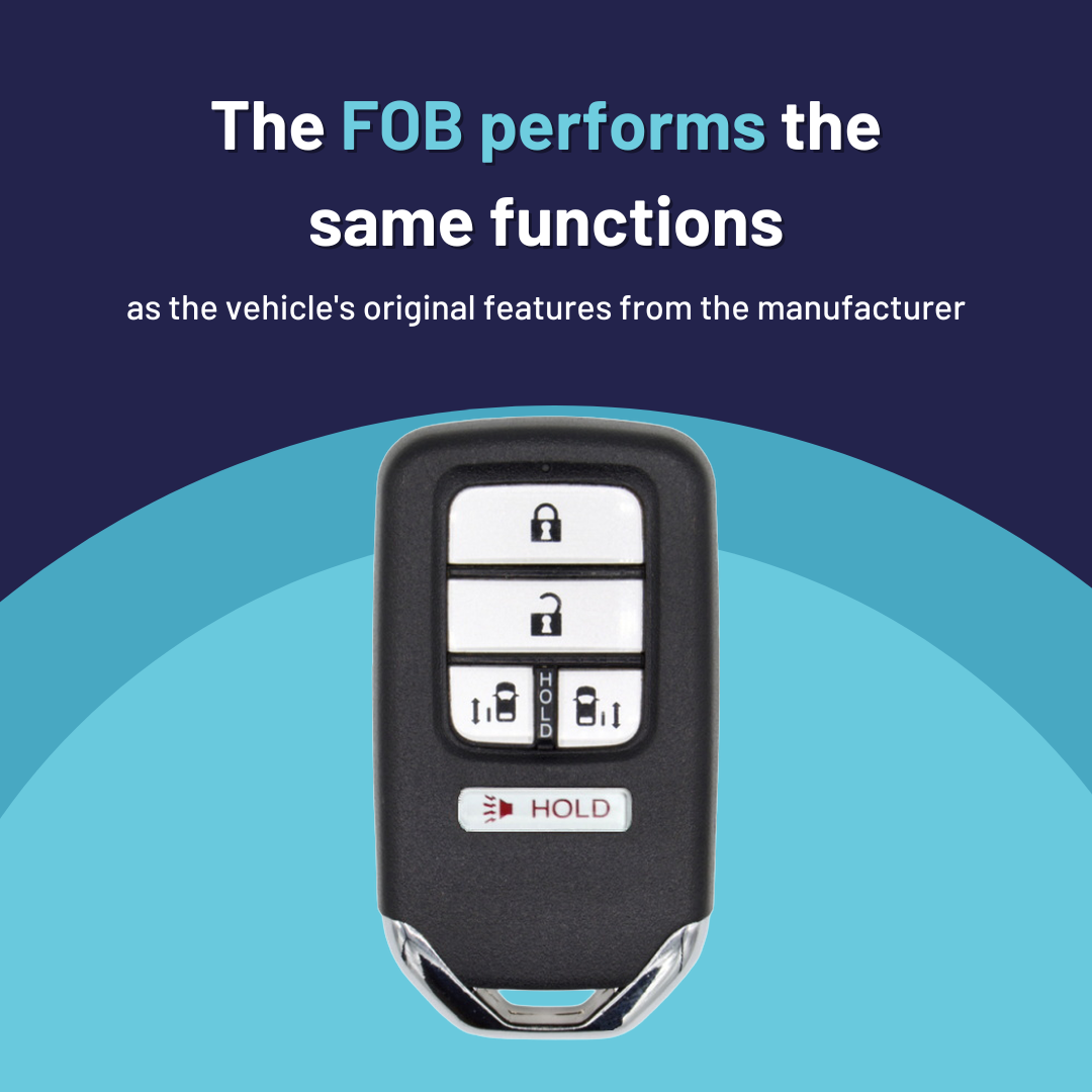 Ultimate Smart Key Bundle with Programming Tool, Refurbished 5-Button Smart Key Fob and Key By Photo for Select Honda Vehicles (HONSK-5B-504-K-UKB)