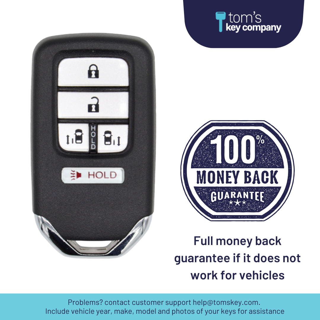 Ultimate Smart Key Bundle with Programming Tool, Refurbished 5-Button Smart Key Fob and Key By Photo for Select Honda Vehicles (HONSK-5B-504-K-UKB)