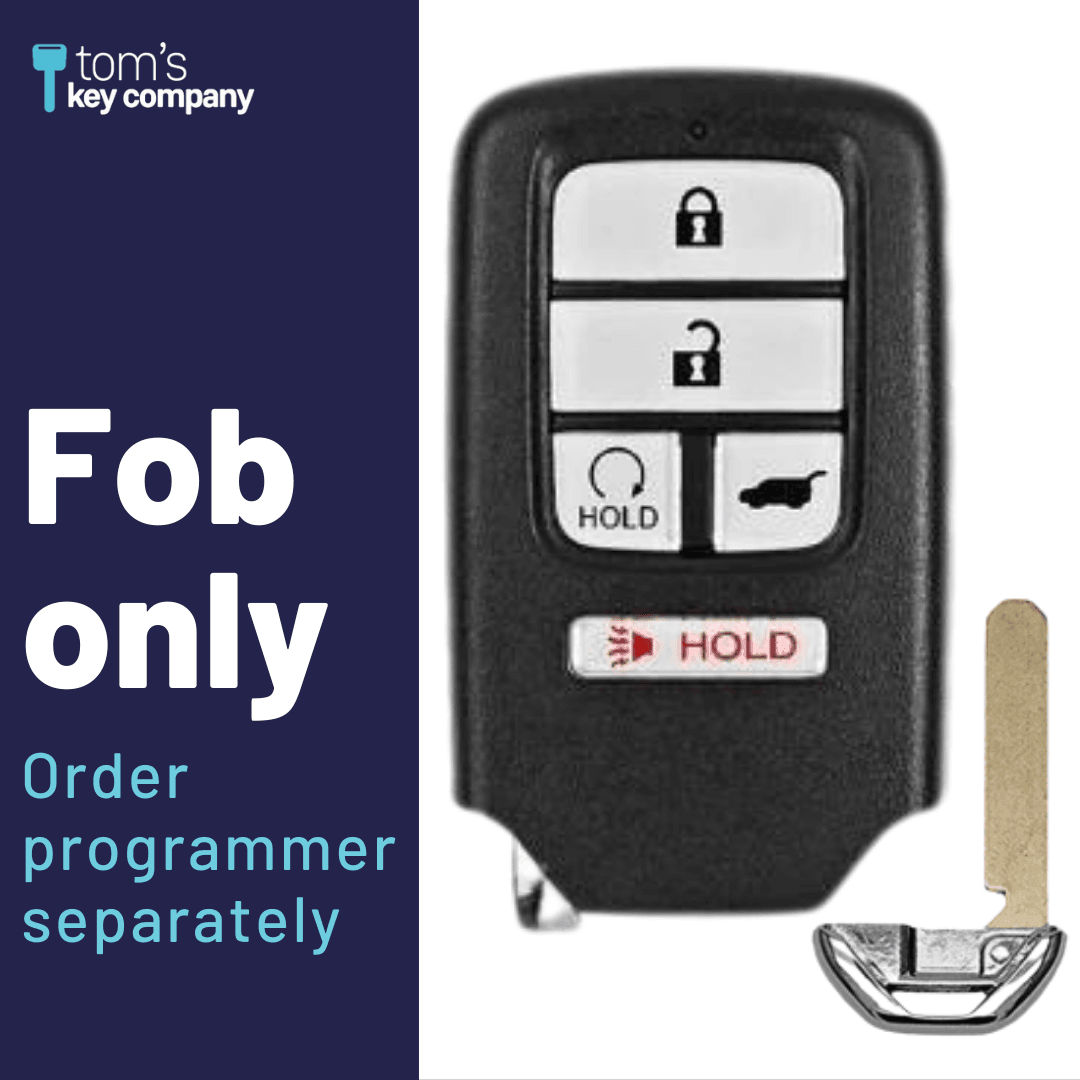 Honda CR-V 5-Button Aftermarket Smart Key with Remote Start and Hatch Release (HONSK-5B-HRS-V44)