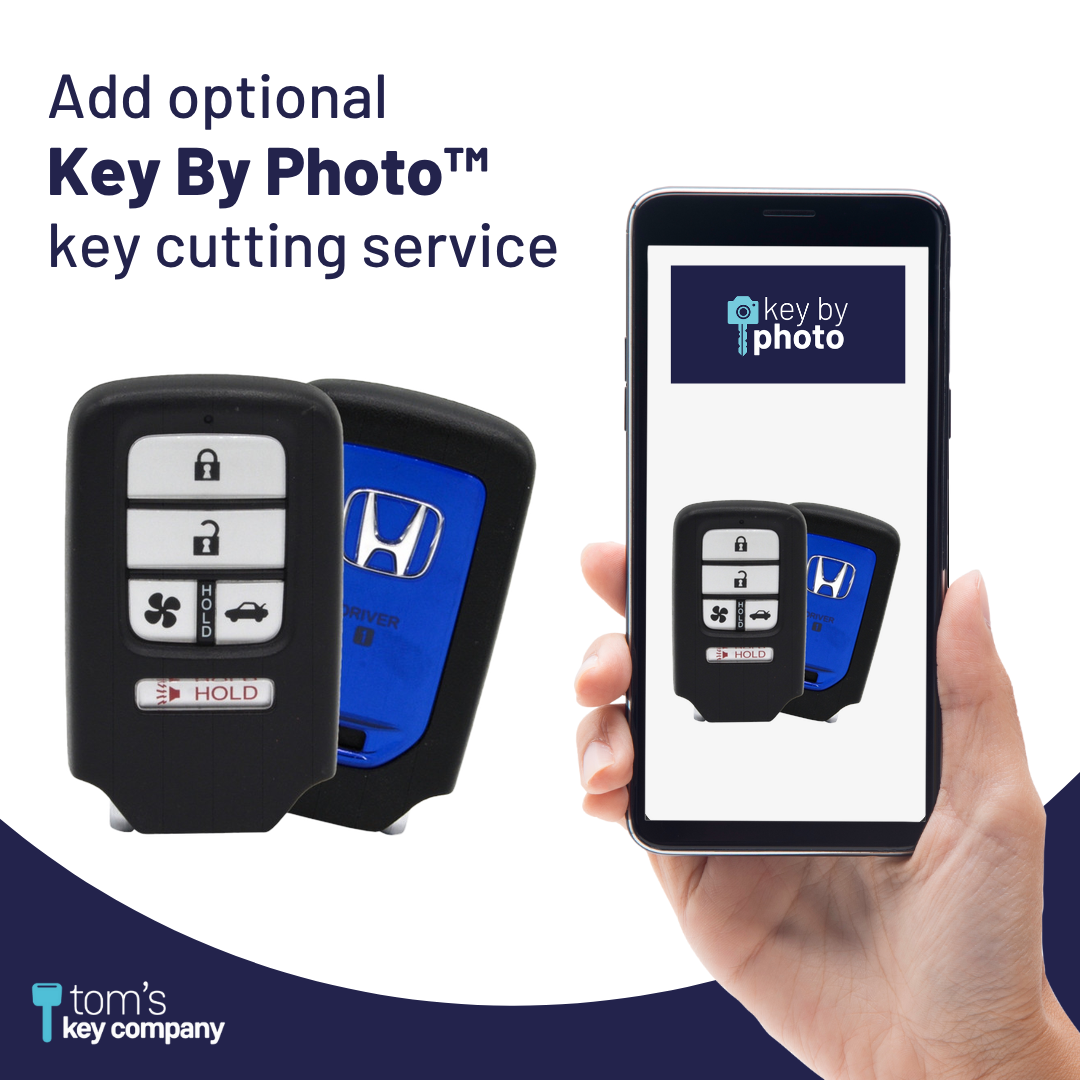 Like New Refurbished 5-Button Smart Key Fob with Lock, Unlock, Fan, Trunk Hold, Panic for Select Honda Vehicles (HONSK-5B-TR-537D1-REF-K)